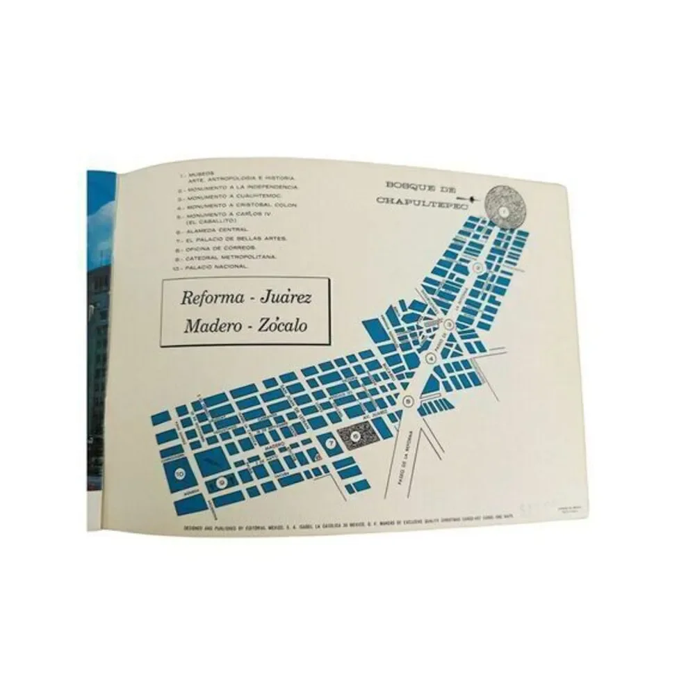 Vintage 1970s Mexico City‎ Tourist Guide Book-in English and Spanish